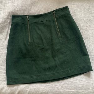 Madewell Wool Skirt Hunter Green